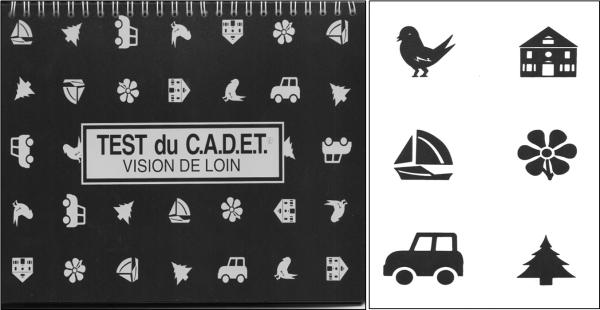 Fig. 4.3. Tests du CADET. Test Vision de loin « Images ».