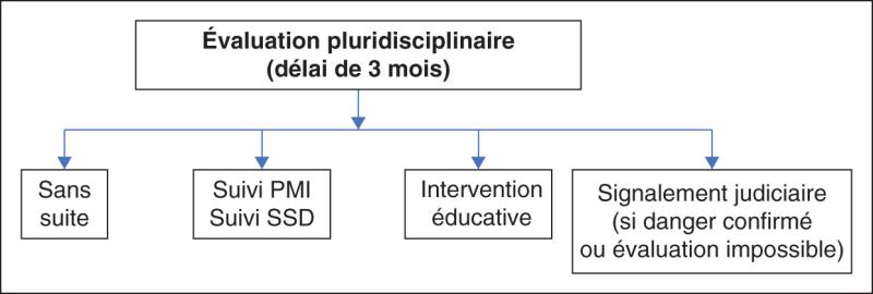 Fig. 10.5. Suites possibles après information préoccupante.