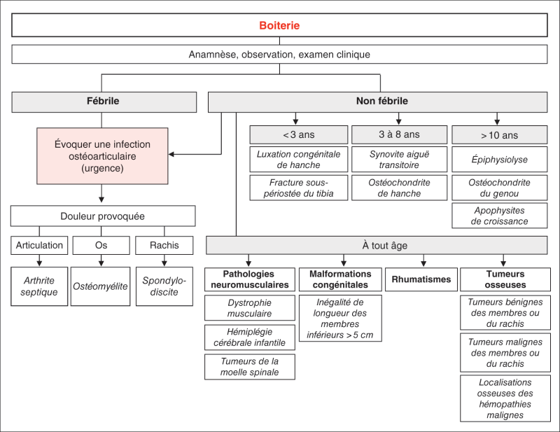 Fig. 70.2. Approche diagnostique d’une boiterie de l’enfant.